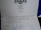 COIL #'d blue vinyl derek JARMAN themes 7 signed letter