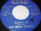 Rare 1952 45 Rpm Todd Rhodes Orch. ROCKET 69 On King