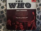 THE WHO 45 t special announcement THE LAST TIME (rare)