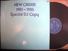 NEW ORDER 1981-1985 SPECIAL DJ COPY JAPANESE TD-3072 LP