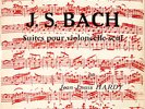 RARE JEAN - LOUIS HARDY BACH CELLO SUITES 50'S 10'inch