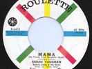 SARAH VAUGHAN - Mama b/w One Mint Julep. BRILL Soul/RnB