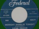 H-BOMB FERGUSON Midnight Ramblin' Tonight 45rpm 1961