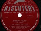 Art Pepper Quartet Brown Gold 78 Discovery 157 RARE