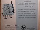 ANDY WARHOL prokofiev ALEXANDER NEVSKY lp 1949