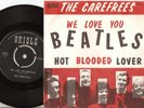 THE CAREFREES WE LOVE YOU BEATLES DANISH 45+PS 1963