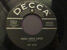 REX ALLEN KNOCK KNOCK RATTLE 45 DECCA VG+
