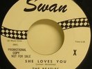 The Beatles Rare Promo 45 She Loves You-Swan