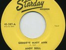 Rare Country 45-Andy Doll-Starday Custom Press-Goodbye