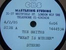 THE SMITHS - meat is murder - ACETATE 10
