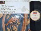 ASD 489/490 Bach Sonatas / Menuhin / Malcolm W/G 2 LP