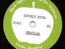 RARE Rock Acetate 45 -THE BEATLES  Lovely Rita - APPLE