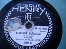 1927 HALLELUJAH Youmans PARIS PATHE Disque Henry 78
