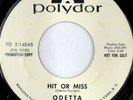 rare Soul Funk 45 ODETTA hit or miss POLYDOR Listen