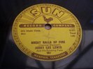 JERRY LEE LEWIS GREAT BALLS OF FIRE SUN 78 RPM RECORD