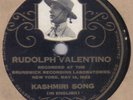 RUDOLPH VALENTINO - Kashmiri Song / El Relicario 78 rpm