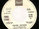 Ringo Starr (Beatles) You're Sixteen Italy Juke Box PROMO 45 W/O Picture Sleeve