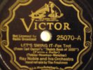 RAY NOBLE & ORCH Let's Swing It VICTOR SCROLL 78 25070