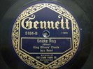 KING OLIVER JAZZ BAND SNAKE RAG GENNETT 5184 EE-