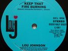 LOU JOHNSON Fire Burning MODERN SOUL DISCO 12