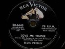 Nice 1956 Elvis Presley Love Me Tender RCA Victor US 78