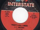 L.L. MILTON THAT'S ALL I NEED 45 RARE SOUL HEAR IT