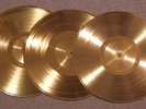 GOLD RECORD BLEMS, DIY BEATLES KISS ELVIS RECORDS