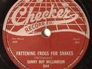 Sonny Boy Williamson Checker 78 #864 Frogs For Snakes