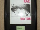 U2 WAR TOUR PROGRAMME AND TICKET FRAMED RARE