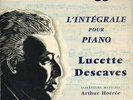 Lucette DESCAVES, A. HONEGGER French LP VERSAILLES