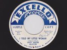 SWAMP BLUES LAZY LESTER  I Told My Little Woman EXCELLO