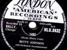 RARE BETTY JOHNSON 78 LITTLE WHITE LIES/1492 HL8432 E++