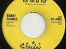 ROCKABILLY 45 DOOWOP KILLER BENNY BARNES & THE ECHOES