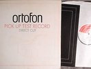 ORTOFON Pick UP Test Record DIRECT CUT Ortofon 0001