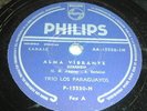 TRIO LOS PARAGUAYOS ALMA VIBRANTE ARGENT 78 RPM RECORD