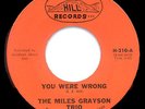 LATIN / MOD 45 - MILES GRAYSON TRIO - YOU WERE WRONG