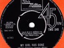 MIRACLES - MY GIRL HAS GONE, UK. Tam.Mot. TMG 540