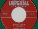 JOHNNY FULLER Sister Jenny 45rpm Imperial 1956 NOLA