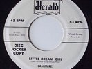 CASHMERES Little Dream Girl ORIG PROMO HERALD 1956 VG++