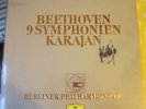BEETHOVEN / KARAJAN / 9 SYMPONIES / DGG 9 LP BOX SIGNED