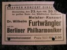 WILHELM FURTWÄNGLER*BERLINER*ORIG.TICKET ESSEN 1936*