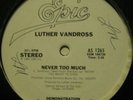 LUTHER VANDROSS - NEVER TOO MUCH.WHITE LABEL PROMO
