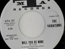 rare Soul 45 VARIATIONS will you be mine Listen