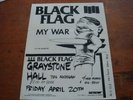 Black Flag Nig-heist flyer punk KBD MY War orig.