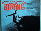 VENTURES SURFING WITH MINT ORIG '63 WHITE LBL PROMO LP