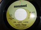NORTHERN SOUL 45. LLOYD PRICE/OH, LADY LUCK/PROMO-877