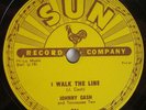 JOHNNY CASH   I Walk The Line 78 rpm   Org on Sun EX 