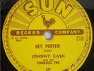 JOHNNY CASH   Hey Porter 78 rpm   Original on Sun VG+ 