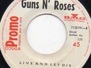 GUNS N' ROSES-LIVE AND LET DIE-RARE COSTA RICA PROMO 7