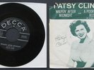 Patsy Cline Walkin' After Midnight Picture Sleeve 45